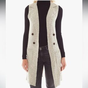 Love Tree Gray Longline Sweater Vest Size Small